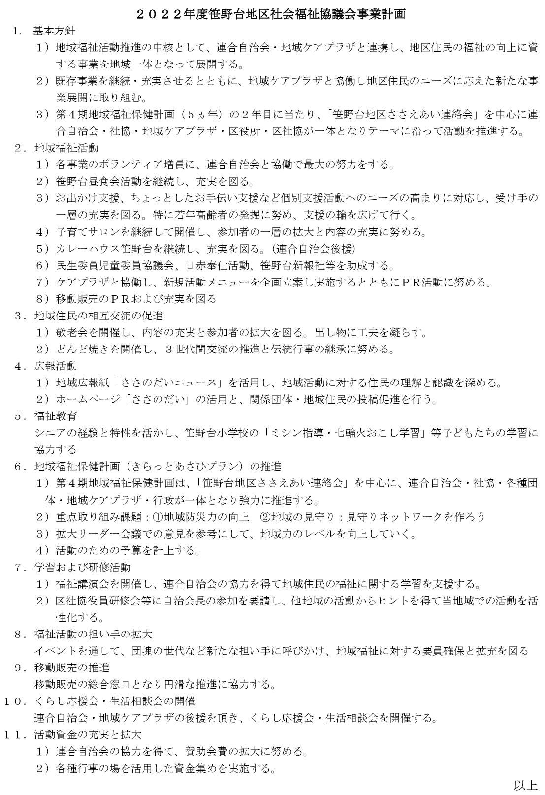 事業計画R4 2022